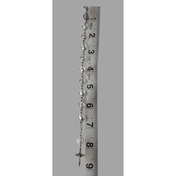 Our Lady- Divine Mercy Rosary Bracelet -stainless Steel – Blessed in Medjugorje - Picture 3 of 10